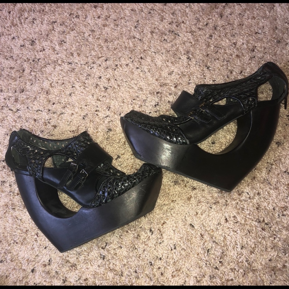 Jeffrey Campbell ‘Rock Me’ platform wedge sandals